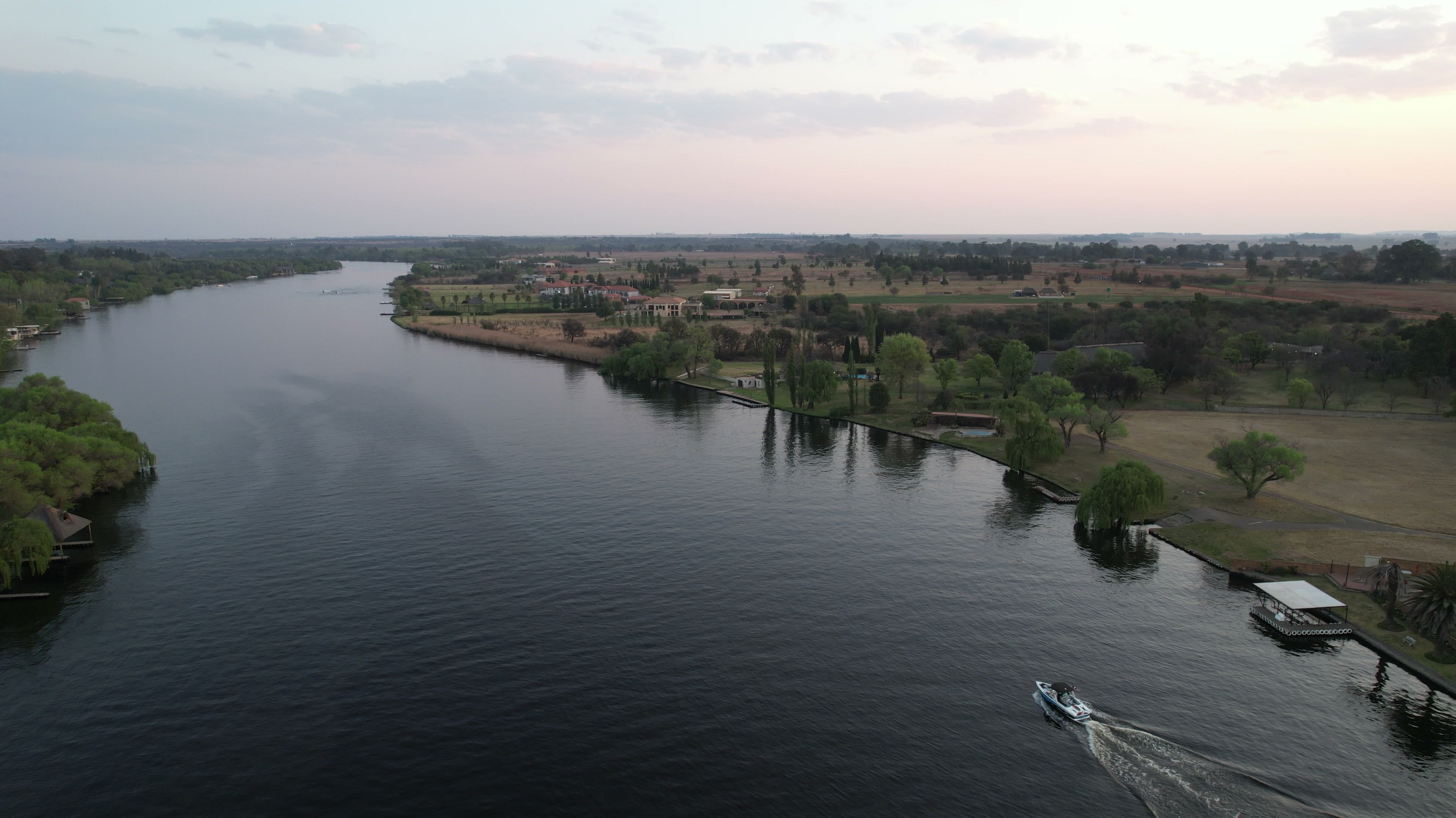 Aerial view of The Villa on the Vaal River